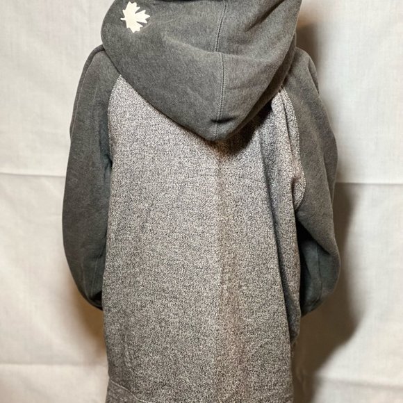 Kids Roots Zippered Hoodie size XL (11-12yrs) Grey salt and pepper - Picture 2 of 2